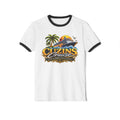 Cruise Vibes Ringer T‑Shirt — “Cuzins Cruise” Tropical Cruise Graphic