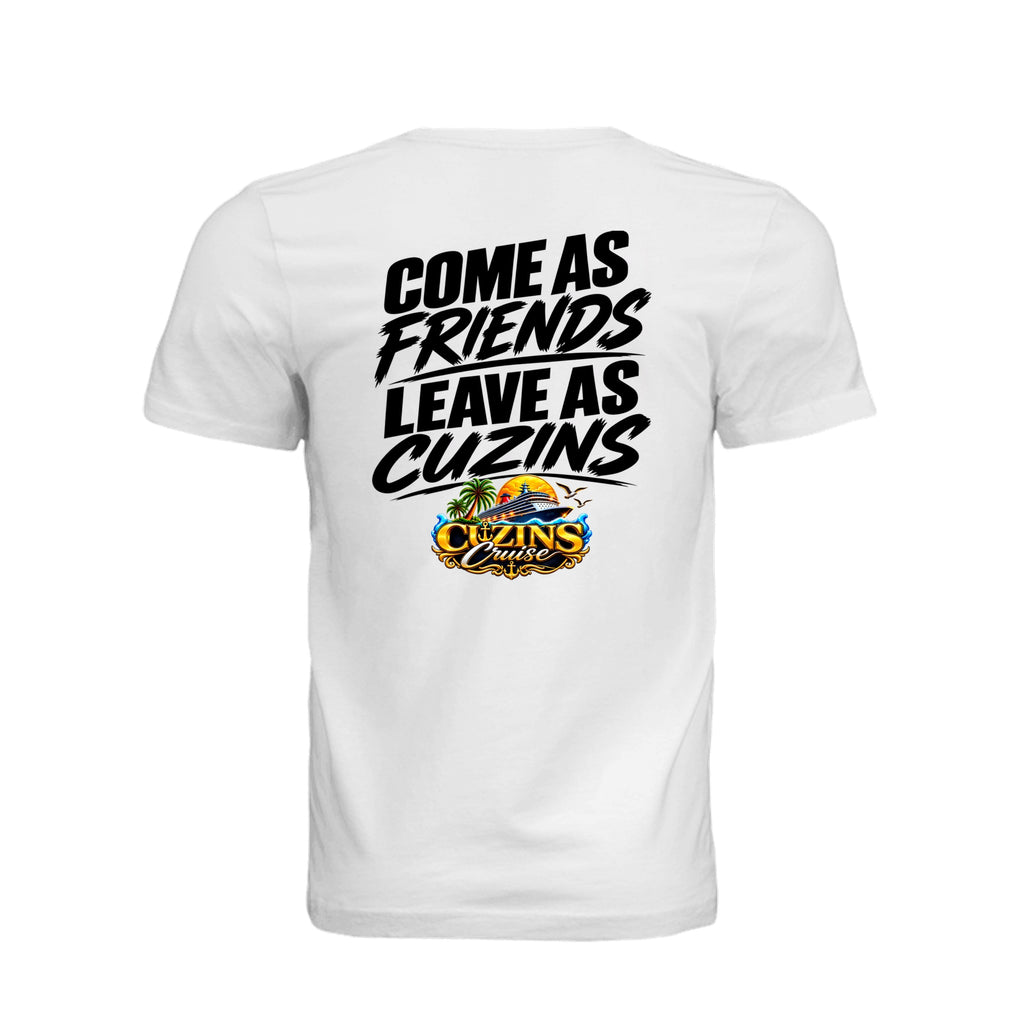 Cuzins Beach Tee — Come As Friends, Leave As Cuzins — included in Cuzins Beach Day Pack