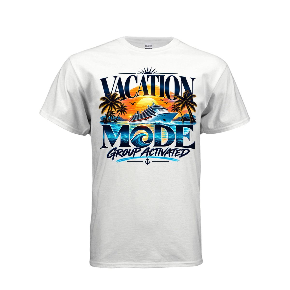 Vacation Mode Crew Tee — included in Cuzins Group Trip Duo