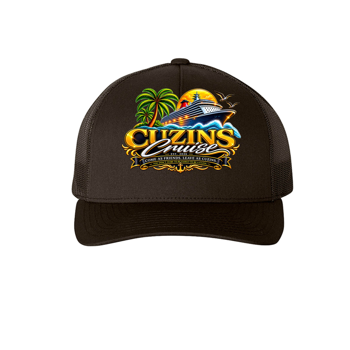 Printed Ninja POD Cuzins Cruise Trucker Cap included in this bundle